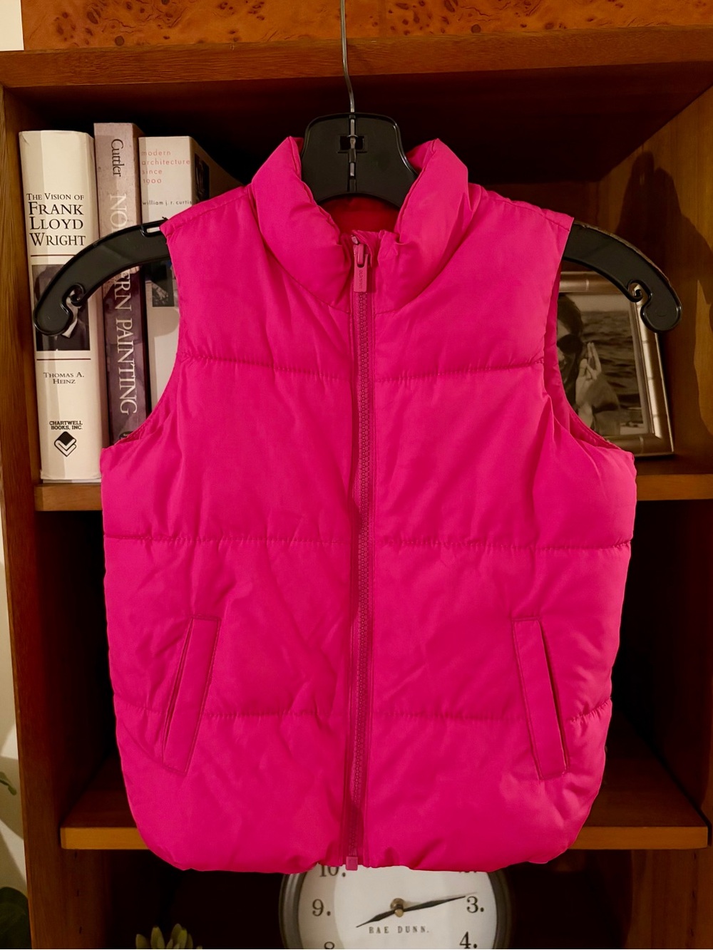 Old Navy Bright Pink Quilted Puffer Vest for Kids